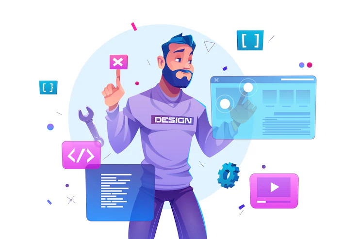 Equipo de instructores expertos en desarrollo web trabajando en laboratorio tecnológico
